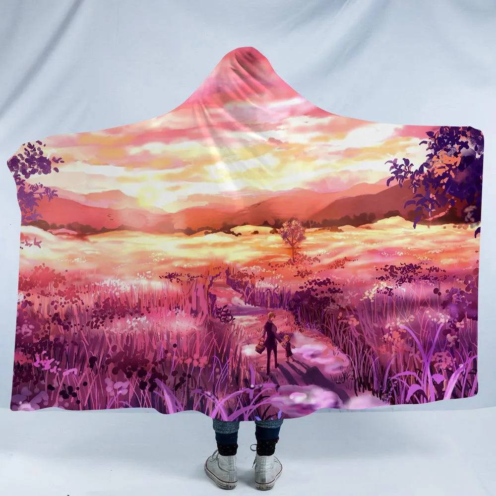 Psychedelic Scenery Hooded Blankets