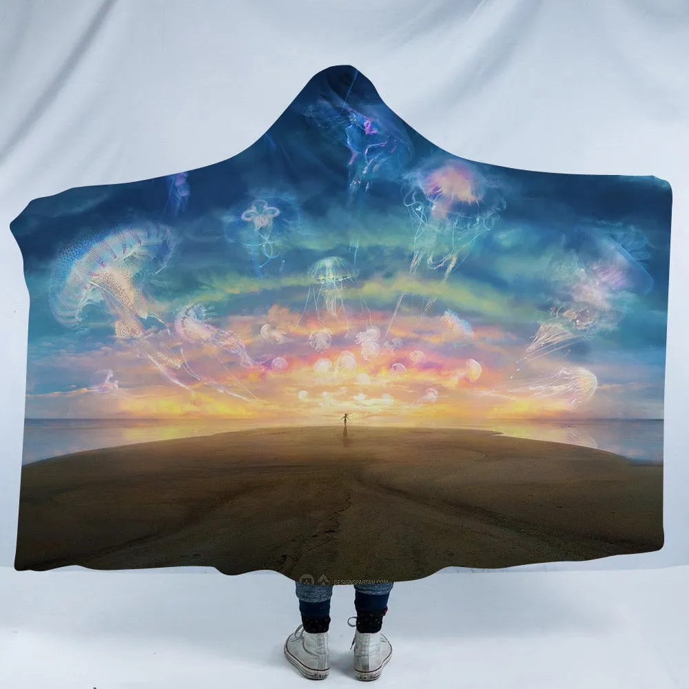 Psychedelic Scenery Hooded Blankets