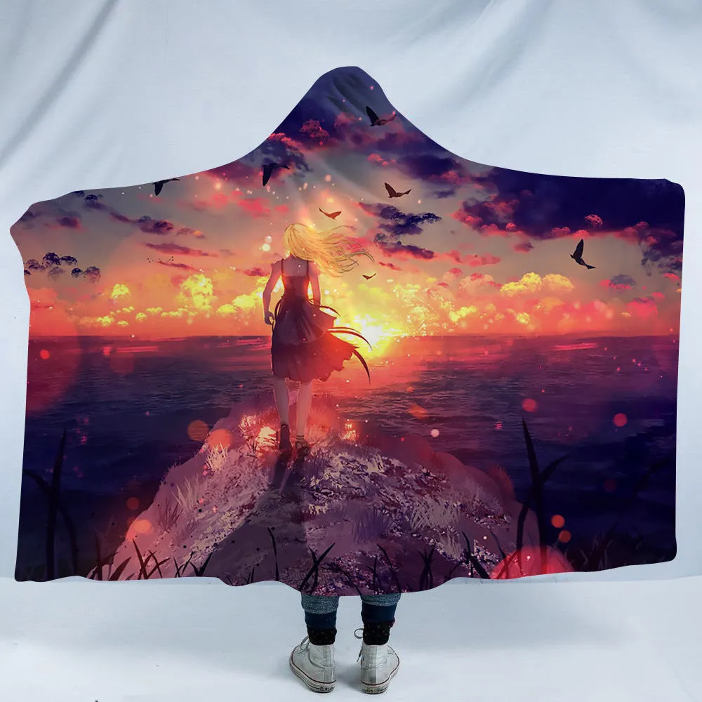 Psychedelic Scenery Hooded Blankets