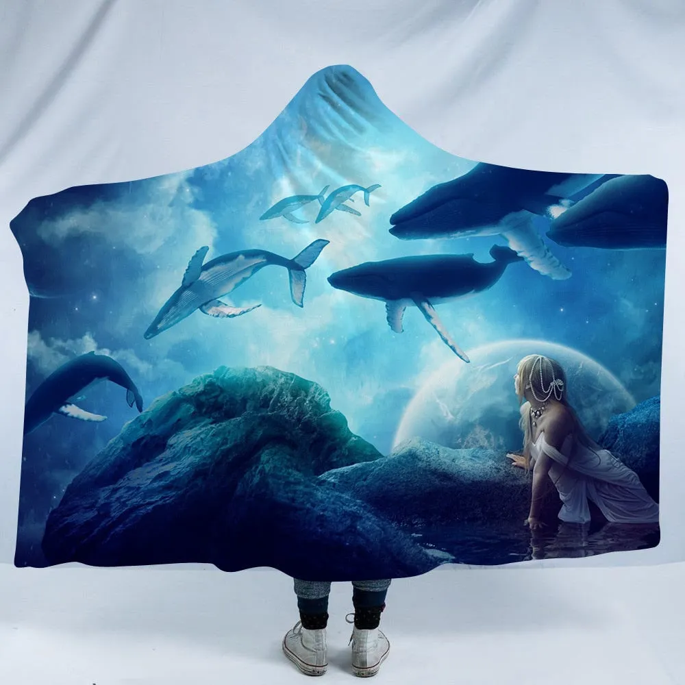 Psychedelic Scenery Hooded Blankets