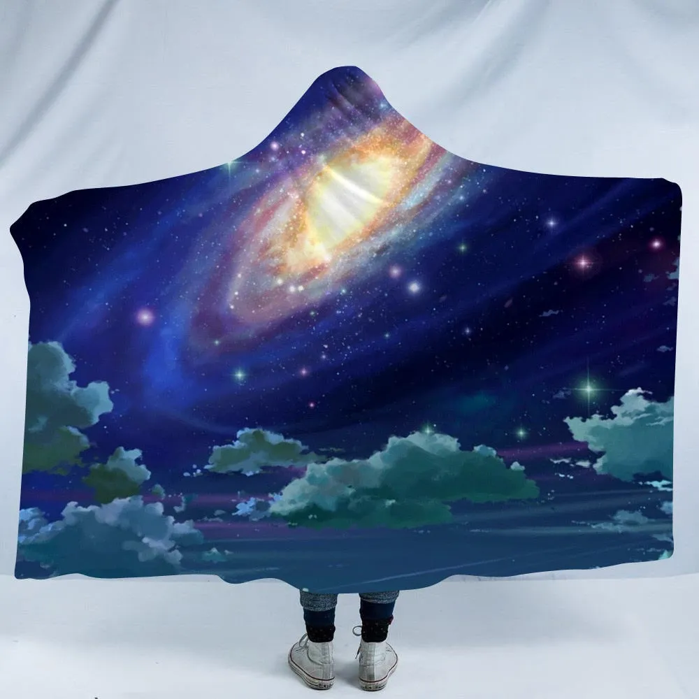 Psychedelic Scenery Hooded Blankets