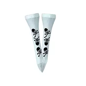 Skull and Crossbones 1.5 Hard Wood Jolly Rogers Golf Tees