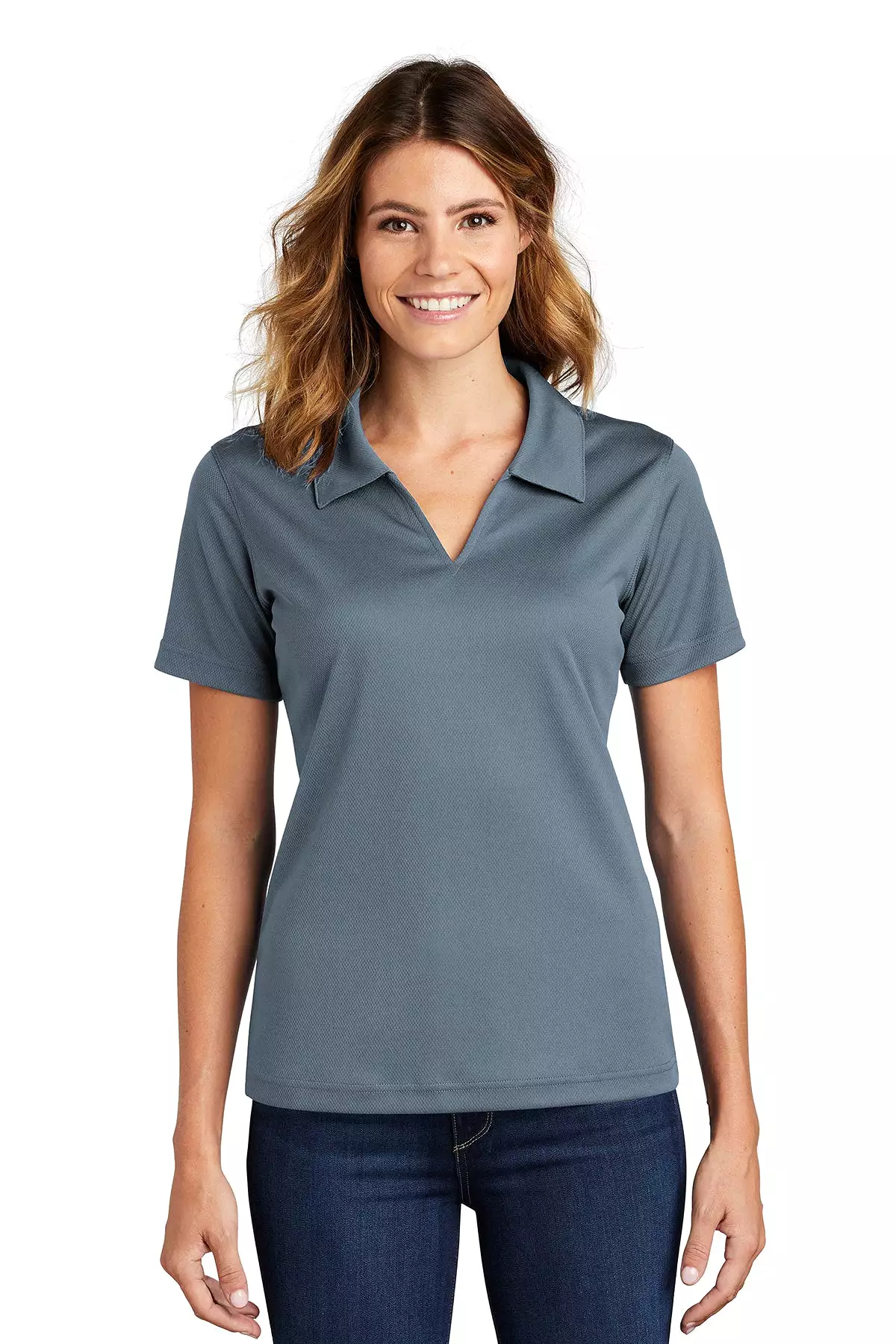 Sport-Tek Ladies Dri-Mesh L469 V-Neck Polo