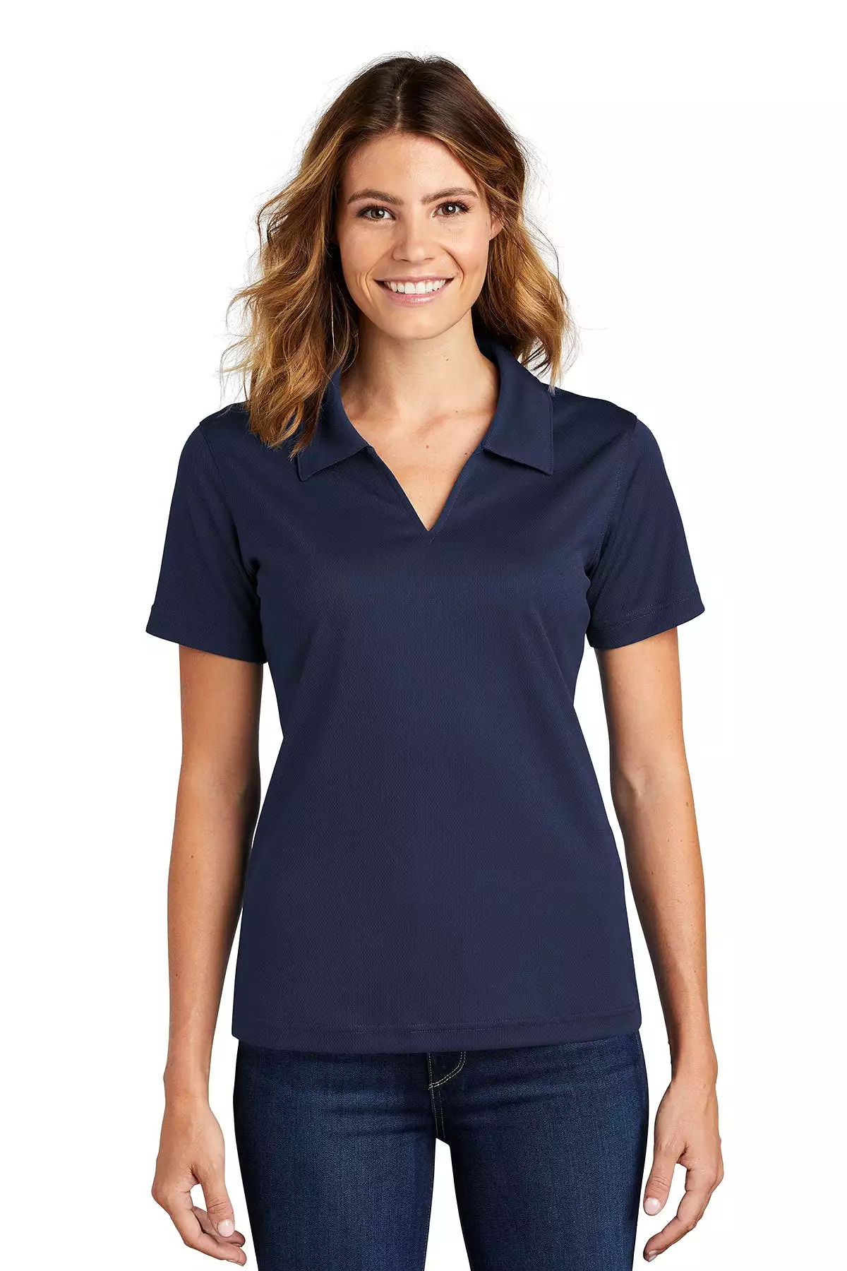 Sport-Tek Ladies Dri-Mesh L469 V-Neck Polo