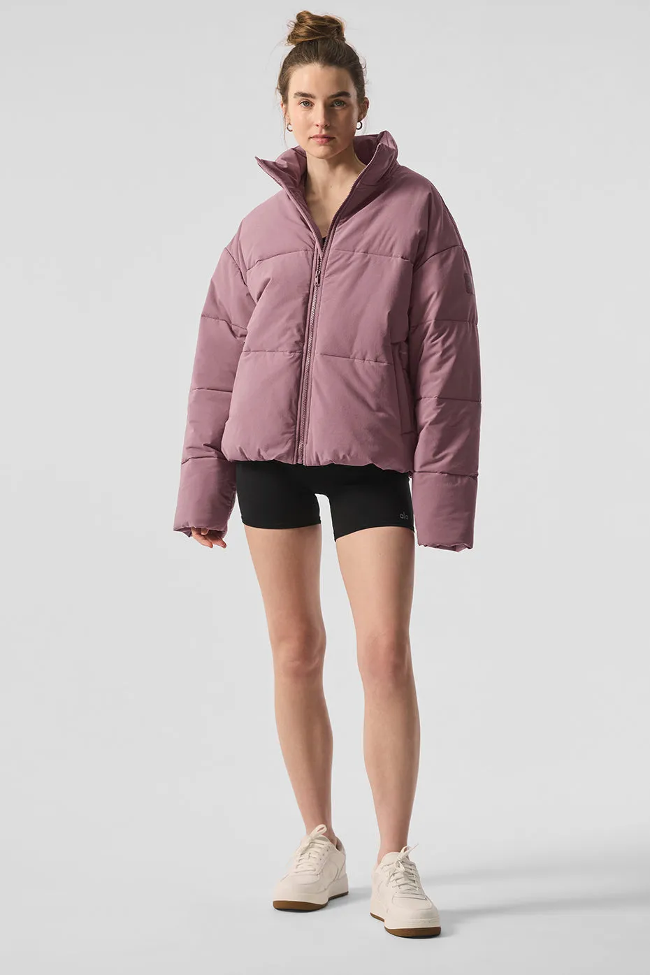 Stretch Woven Street Puffer - Woodrose