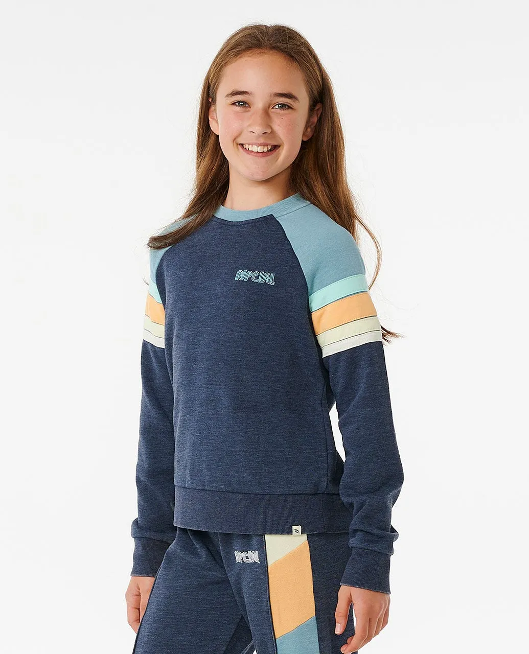 Surf Revival Raglan crew fleece Girl