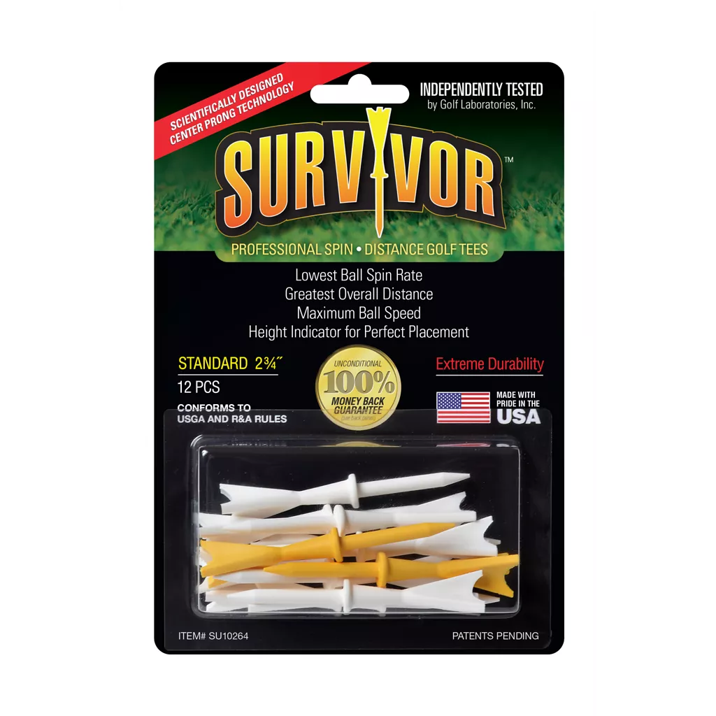 Survivor Professional Spin Distance Golf Tees