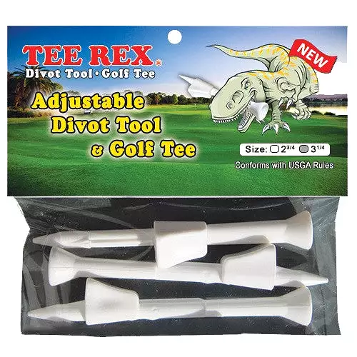 Tee Rex Multi-Use Adjustable Divot Tool & Golf Tees