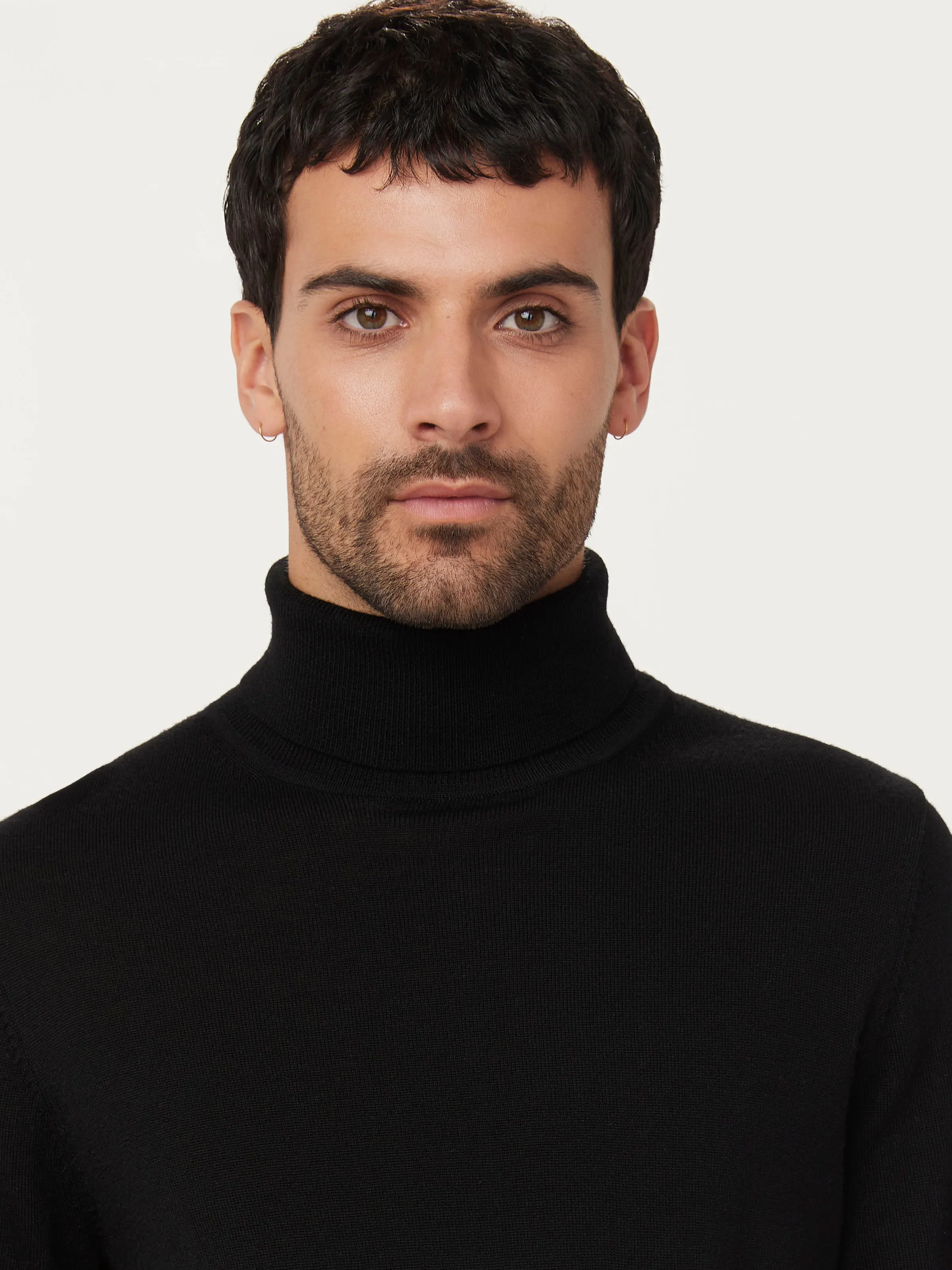 The Merino Wool Turtleneck in Black