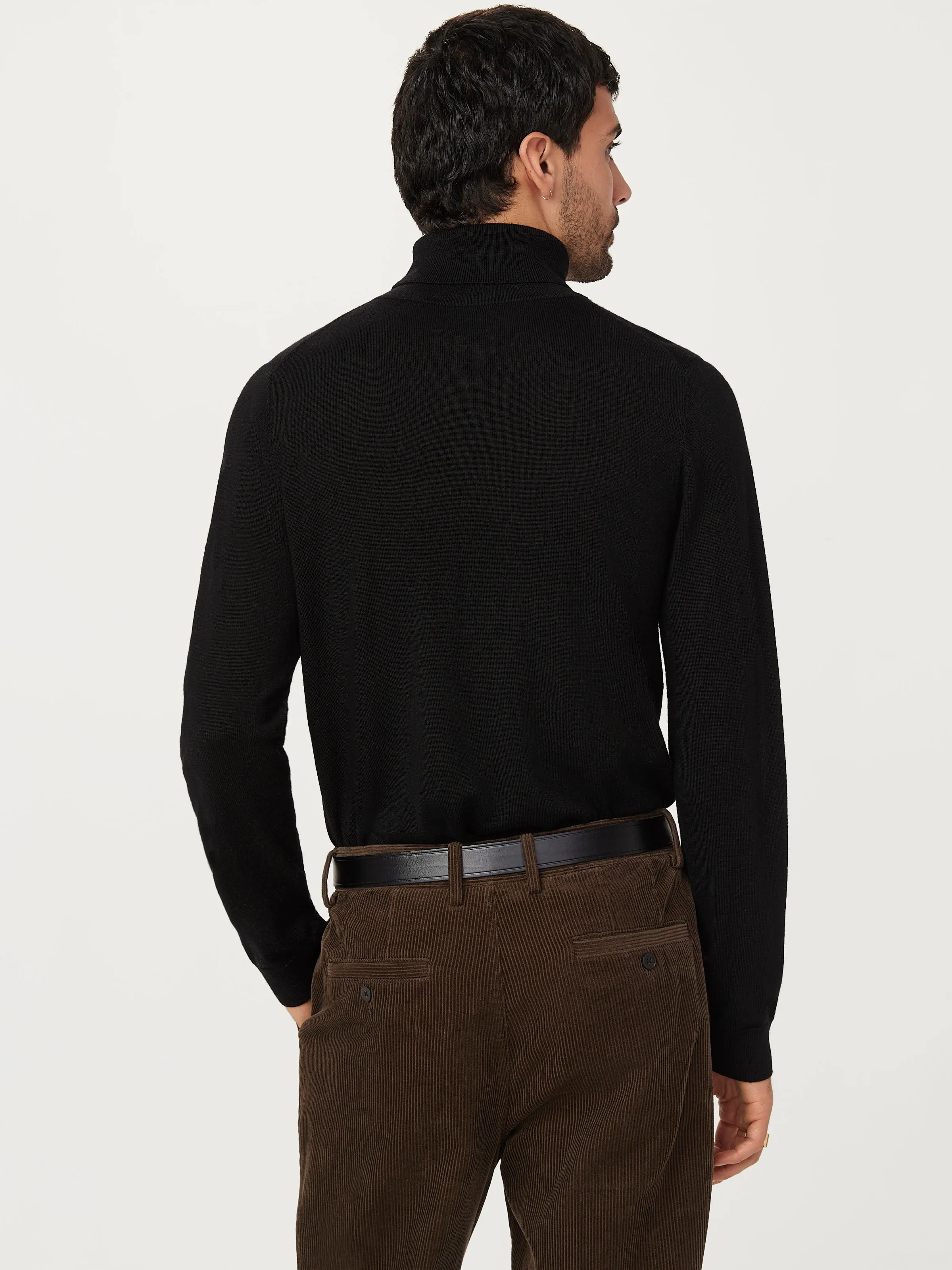 The Merino Wool Turtleneck in Black