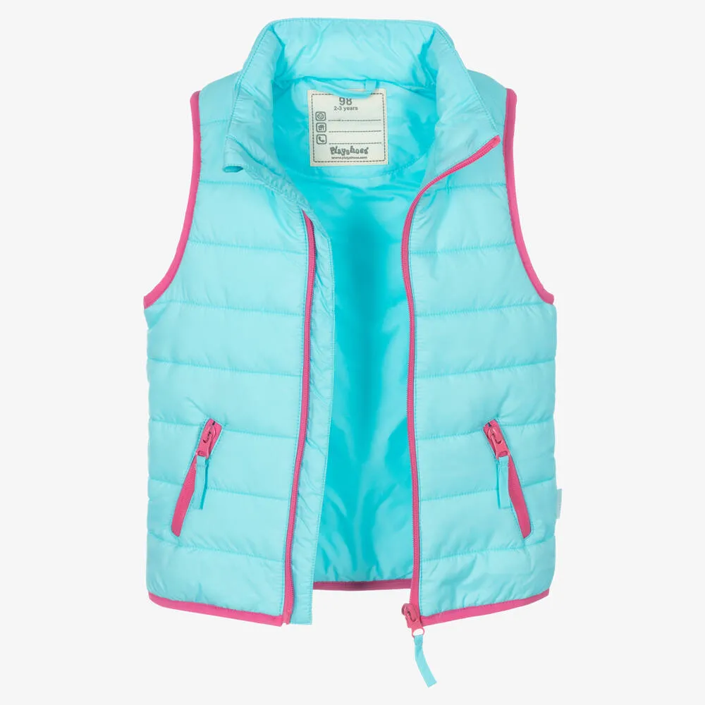 Turquoise Blue Puffer Gilet