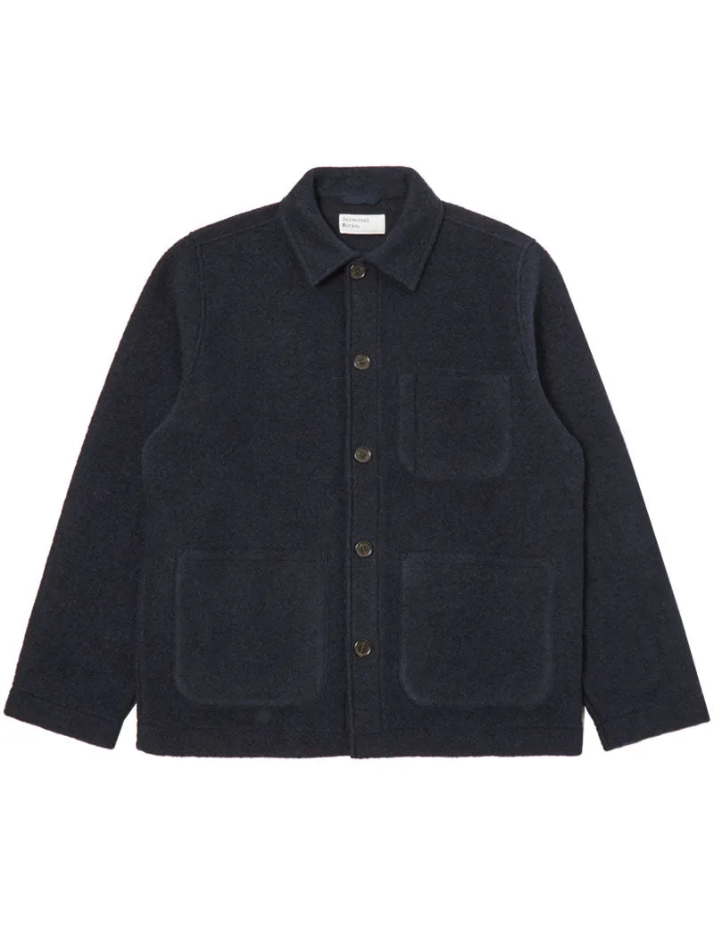 Universal Works Field Jacket Wool Fleece Navy