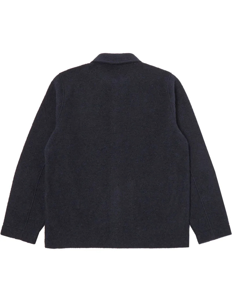 Universal Works Field Jacket Wool Fleece Navy