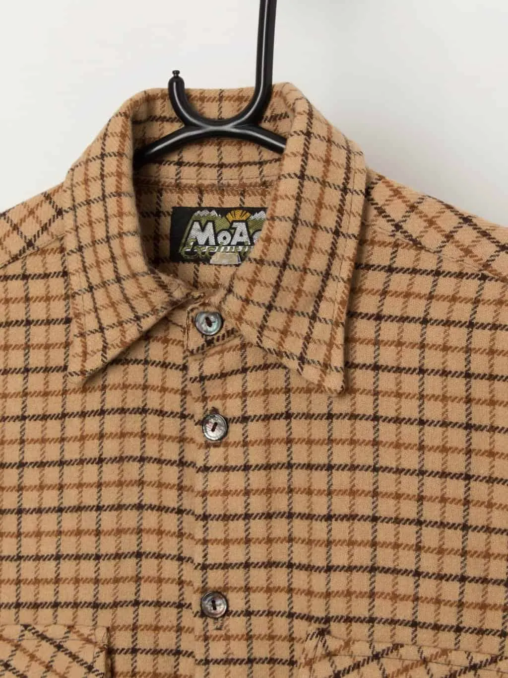 Vintage 1970s wool plaid shirt by MoAc Exclusive – Medium