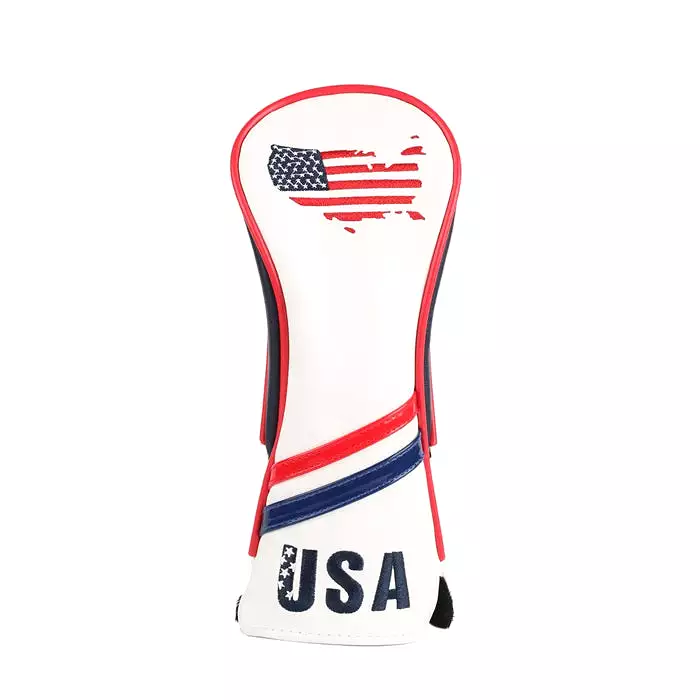 Volf Golf Red White Blue Leather USA Headcovers