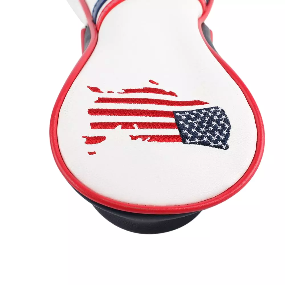 Volf Golf Red White Blue Leather USA Headcovers