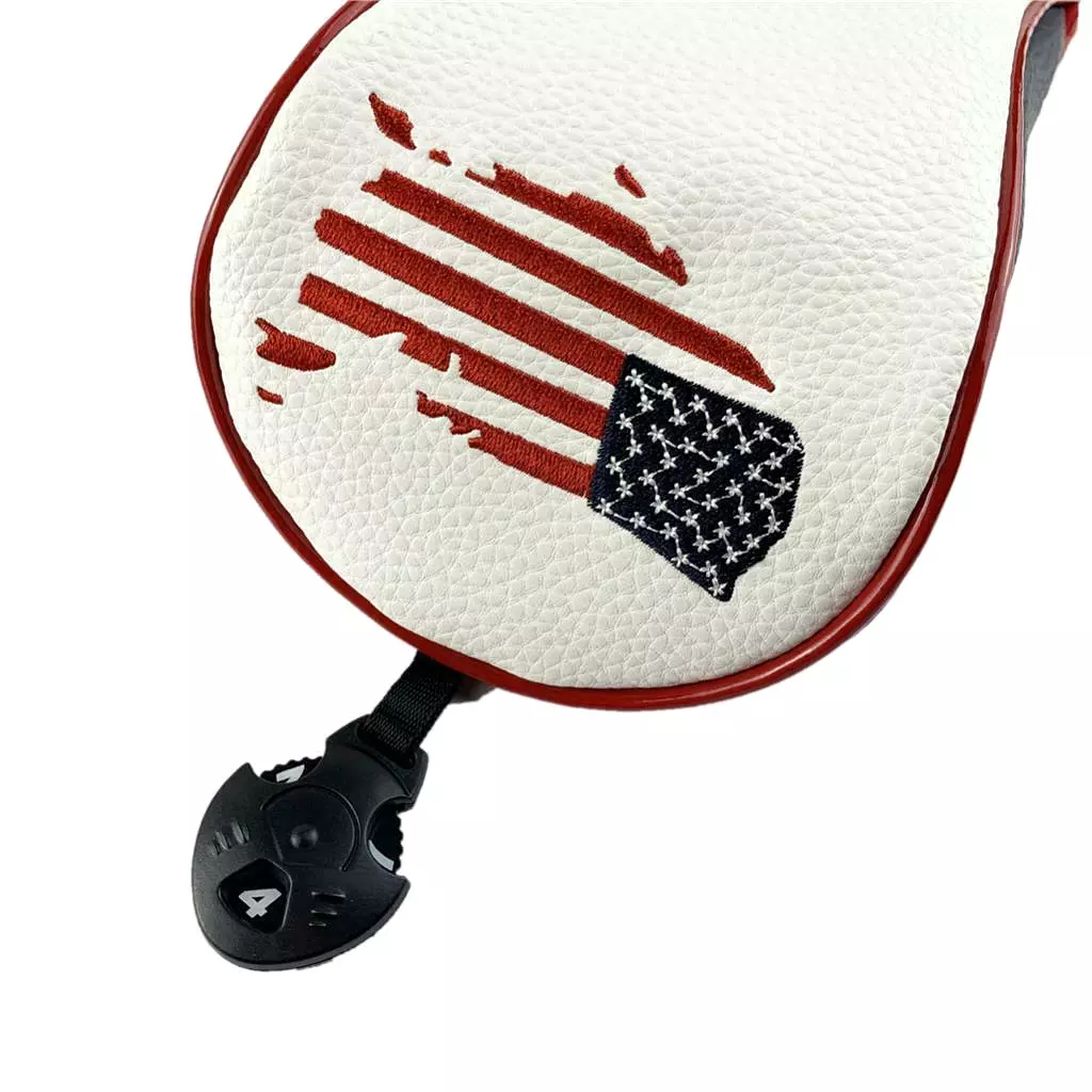 Volf Golf Red White Blue Leather USA Headcovers