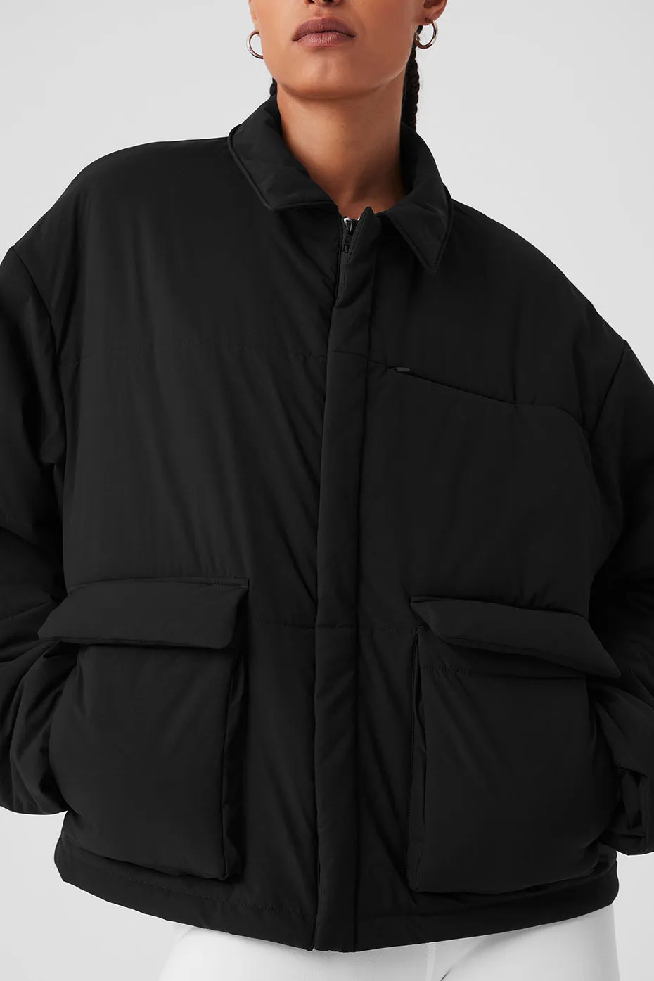 Voyage Utility Cargo Jacket - Black