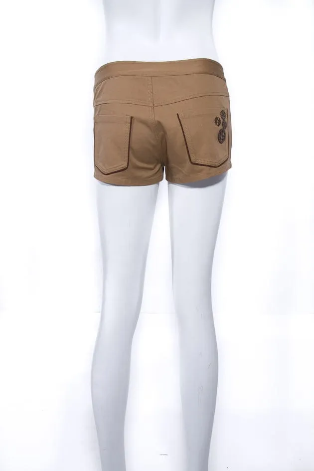 Women's Steampunk Gear Splice Cargo Shorts