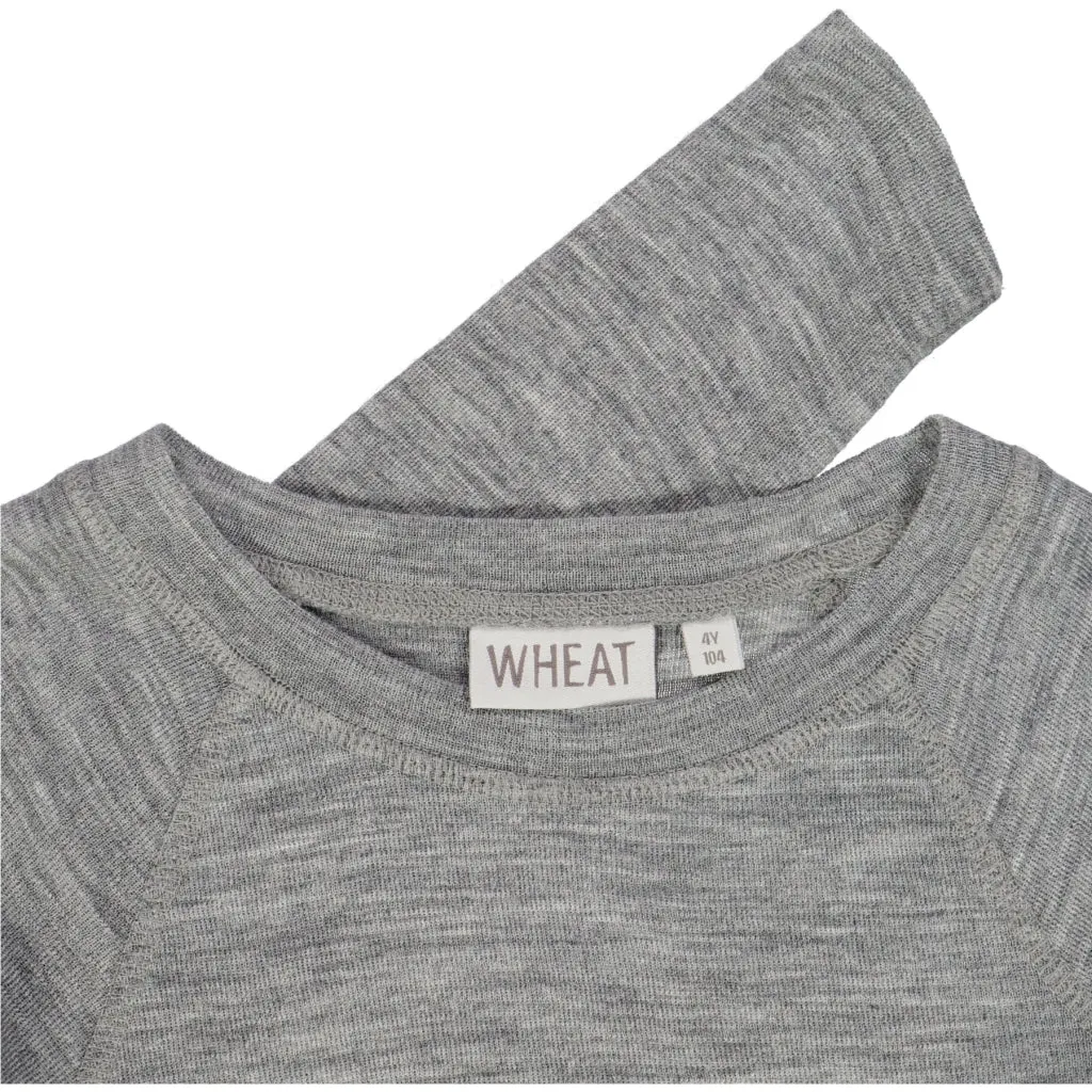 Wool T-Shirt LS - melange grey